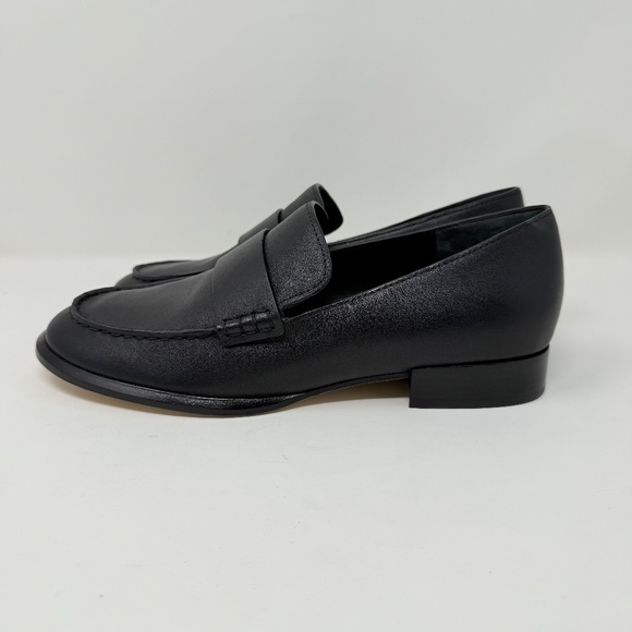 New Vince Nelli Leather Loafer Black Leather Sz 8 - Picture 7 of 14